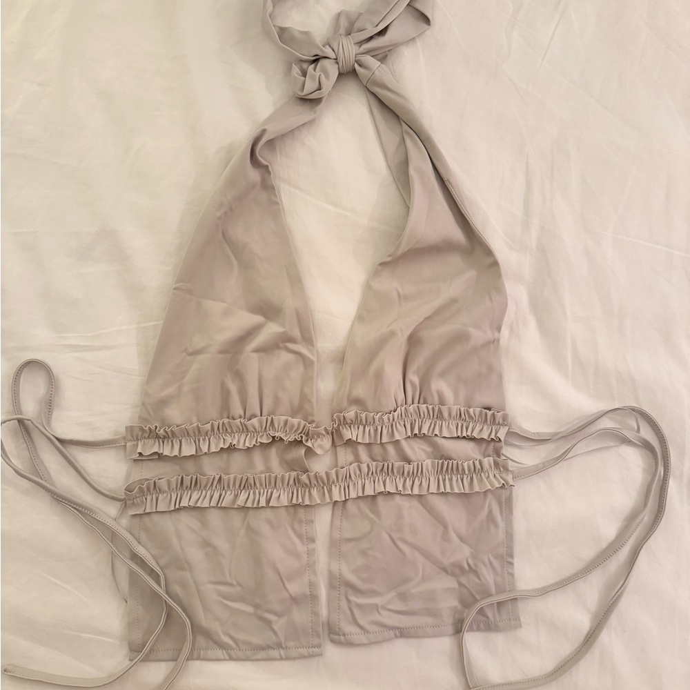 Edikted grey Halter Top open back